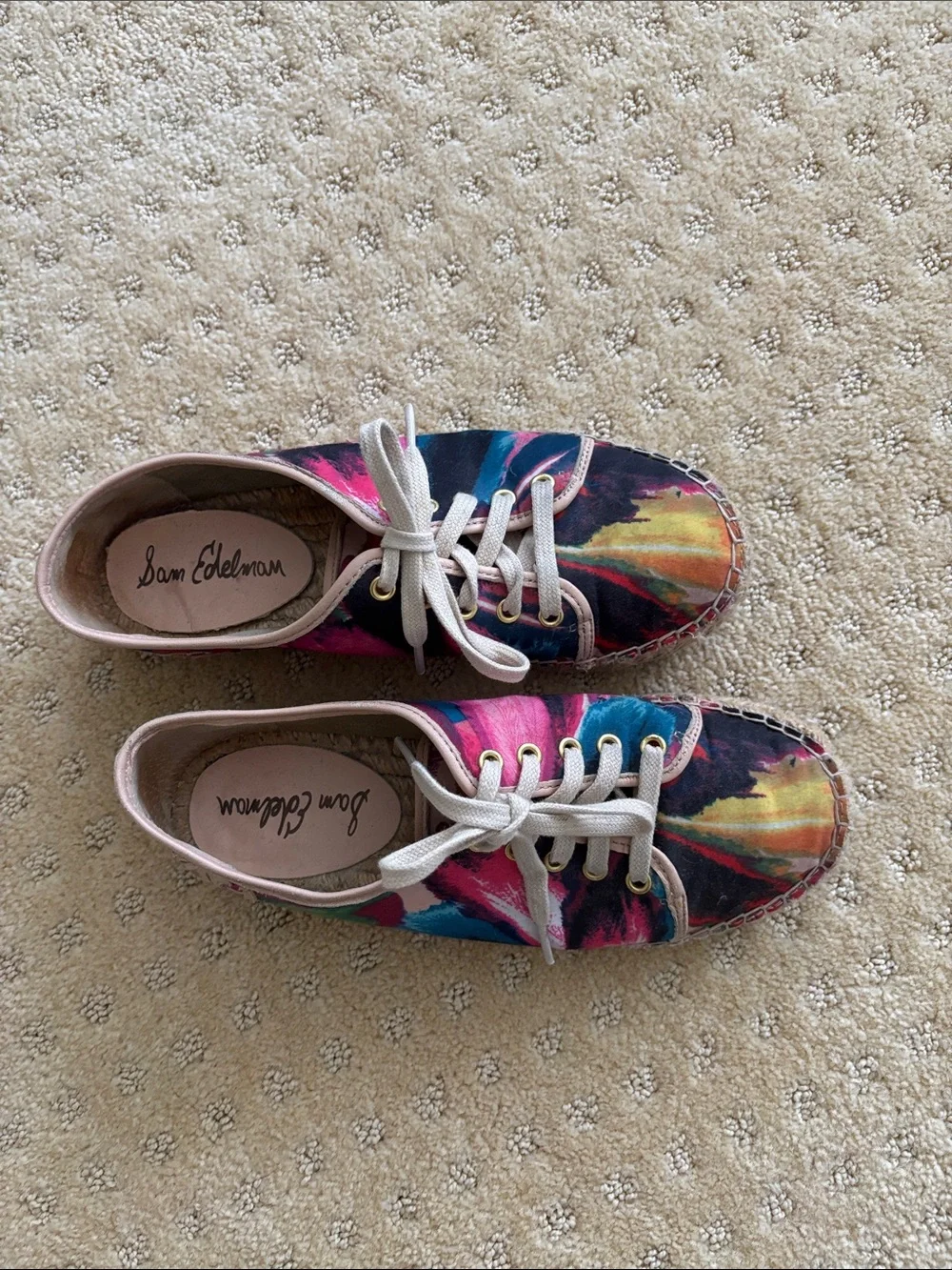 Sam Edelman Multicolor Tie-Dye Canvas Espadrilles